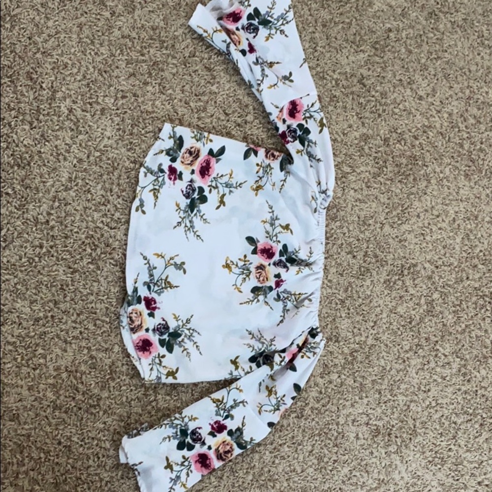 Floral off the shoulder blouse